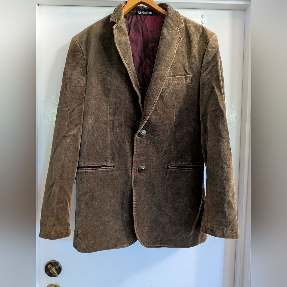 (Rare)Affliction Men's Small Red Label Premium Blazer/Jacket Limited Edition